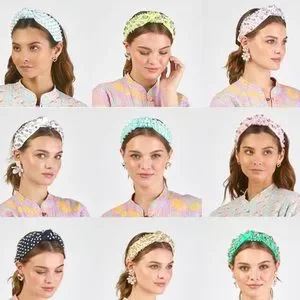 LELE SADOUGHI X STONEY CLOVER BUBBLEGUM PEARL & CRYSTAL HEARTS KNOTTED HEADBAND Stoney Clover Lane | Accessories | Lele Sadoughi X Stoney  main image 3